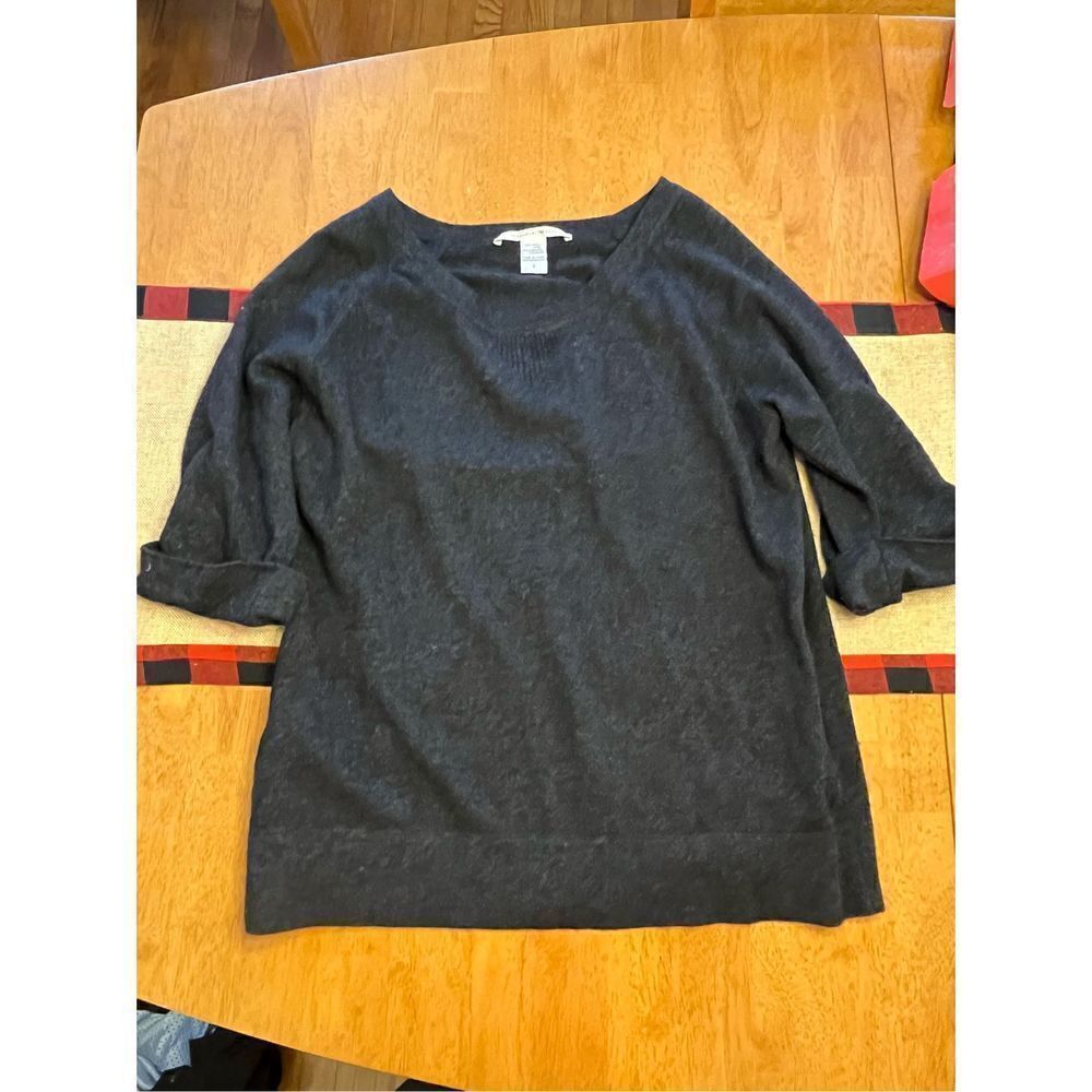 Diane von Furstenberg Cashmere Wool Gray Mid Sleeve Length Sweater Size Small